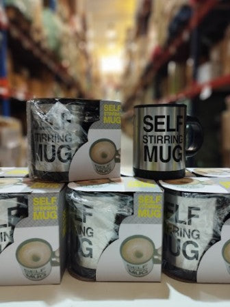 Taza autoagitable de acero inoxidable