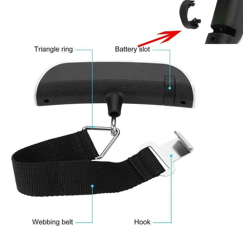 Luggage Scale 110lb 50kg Digital Handheld Portable Hanging Baggage Scale for Travel Suitcase Weight Scale