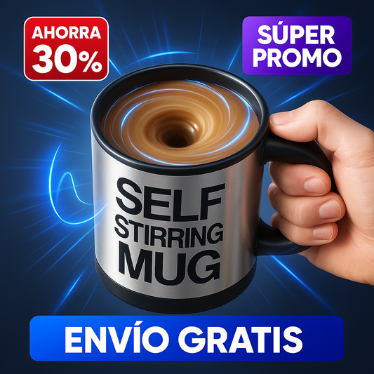Taza autoagitable de acero inoxidable