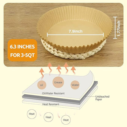Papel de Horno para Freidora de Aire 20CM*50PCS